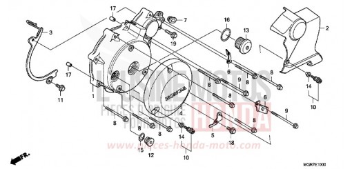LEFT CRANKCASE COVER/A.C. GENERATOR COVER VT750SB de 2011